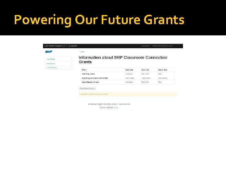 Powering Our Future Grants 