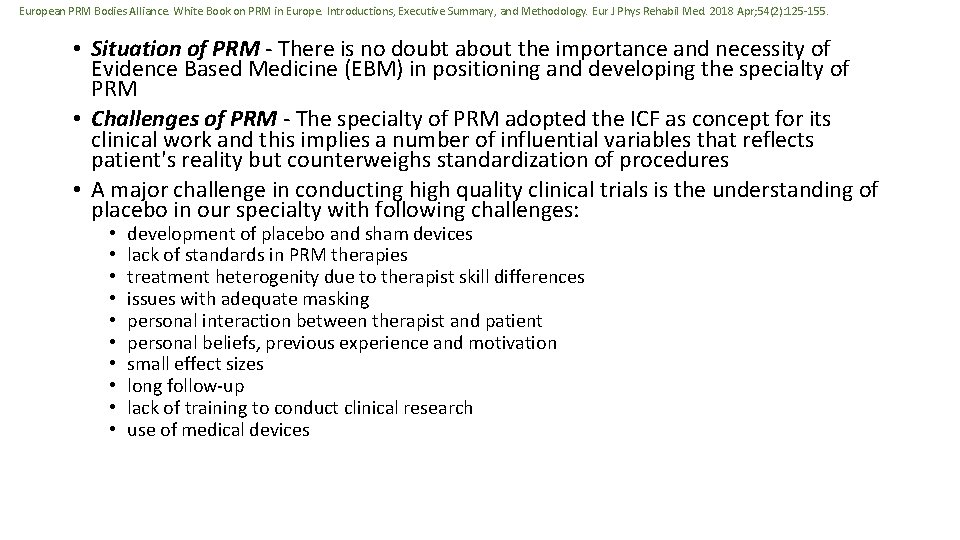 European PRM Bodies Alliance. White Book on PRM in Europe. Introductions, Executive Summary, and