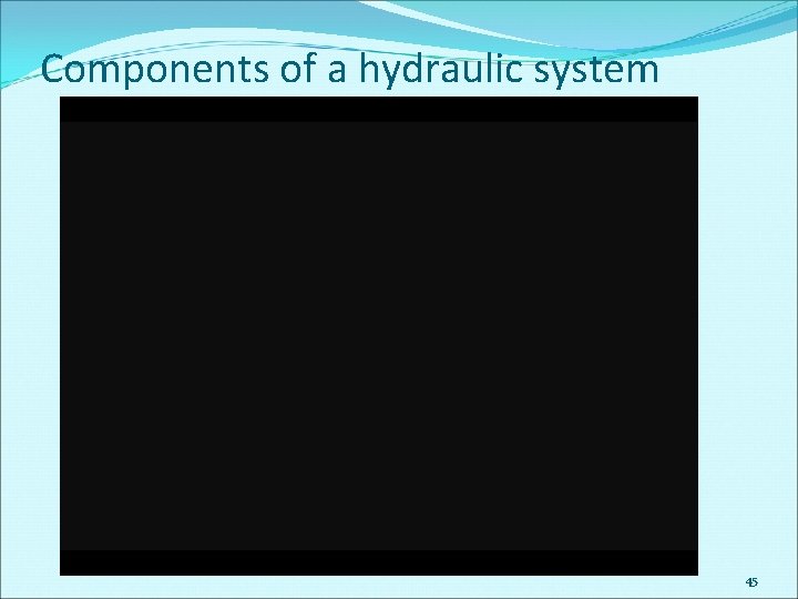 Components of a hydraulic system 45 