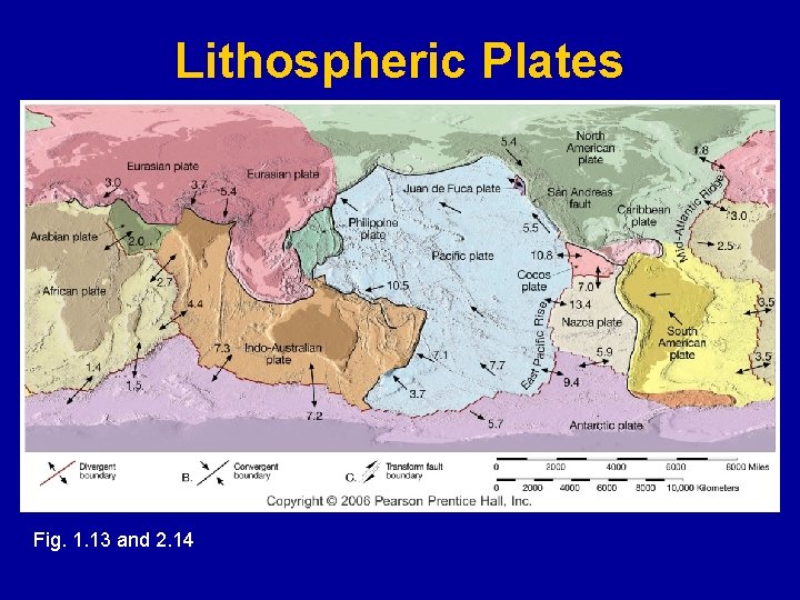 Lithospheric Plates Fig. 1. 13 and 2. 14 