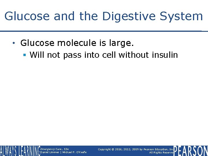 Glucose and the Digestive System • Glucose molecule is large. § Will not pass