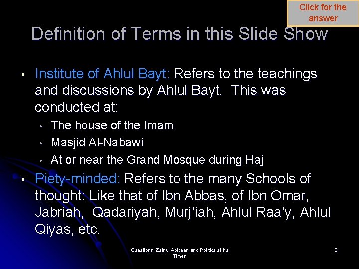 Click for the answer Definition of Terms in this Slide Show • Institute of Click for the answer Definition of Terms in this Slide Show • Institute of