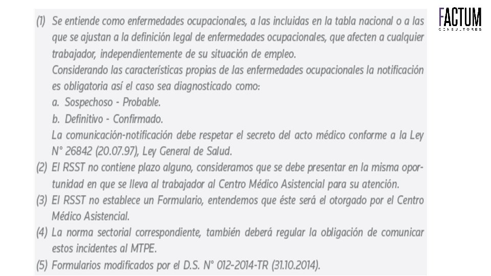 Información de accidentes de trabajo y enfermedades ocupacionales ……………………………. . 