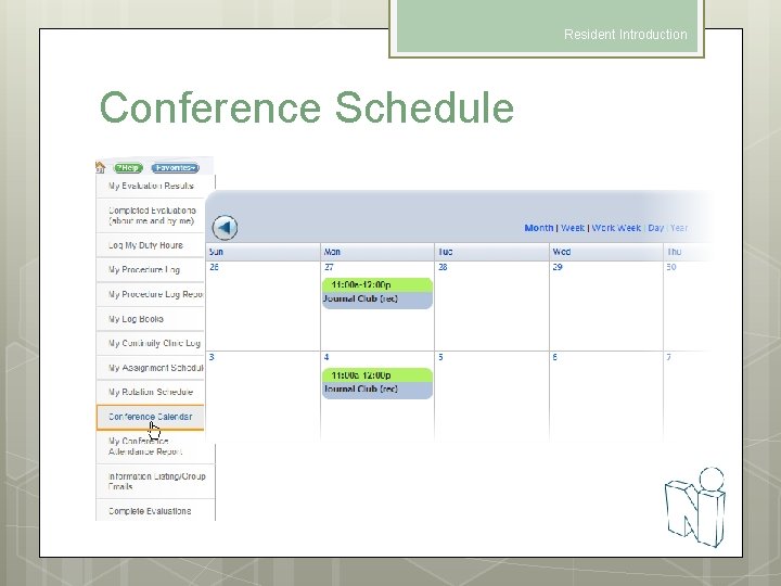 Resident Introduction Conference Schedule 