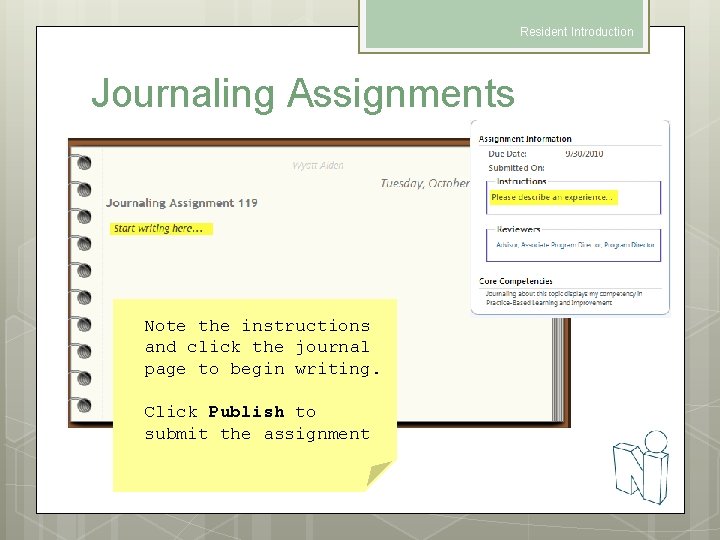 Resident Introduction Journaling Assignments Note the instructions and click the journal page to begin