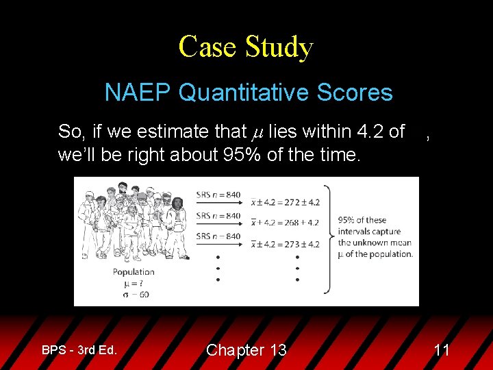 Case Study NAEP Quantitative Scores So, if we estimate that m lies within 4.