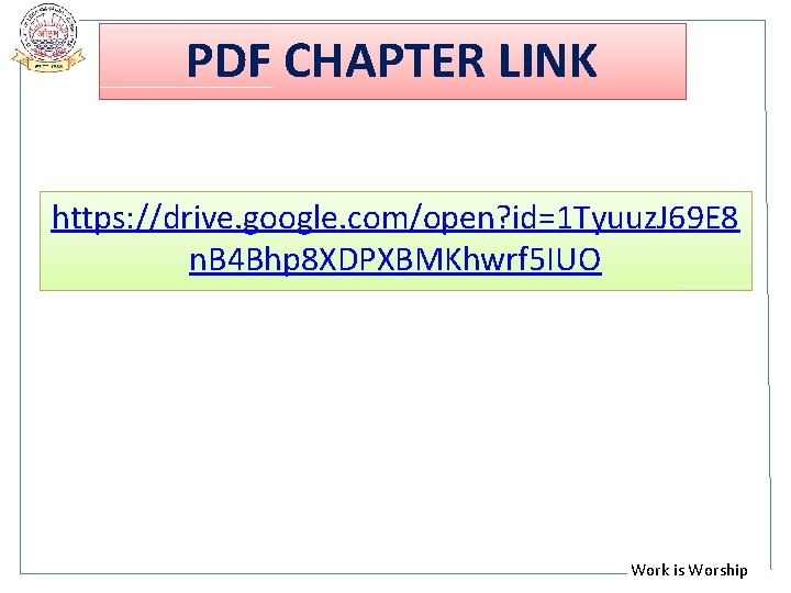 PDF CHAPTER LINK https: //drive. google. com/open? id=1 Tyuuz. J 69 E 8 n.