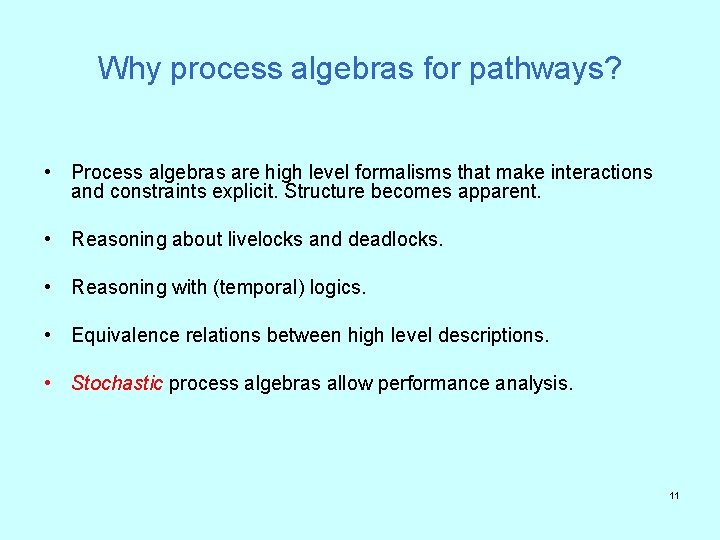 Modelling Biochemical Pathways in PEPA Muffy Calder Department