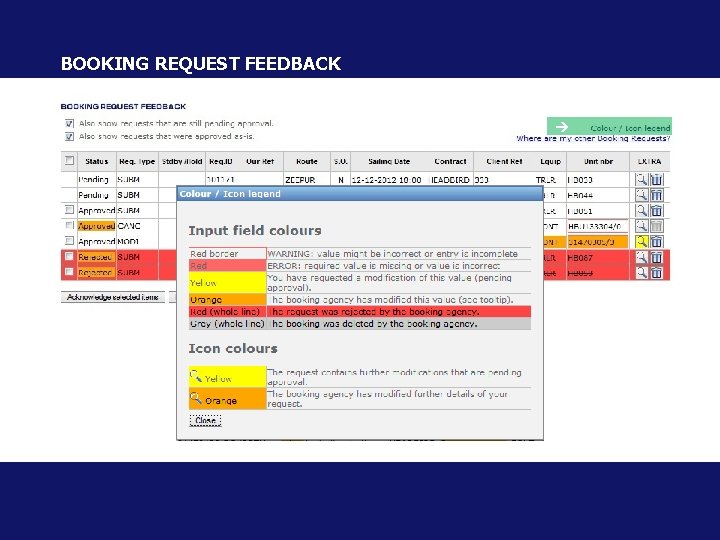 BOOKING REQUEST FEEDBACK 