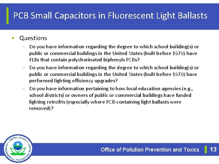PCB Small Capacitors in Fluorescent Light Ballasts • Questions – Do you have information