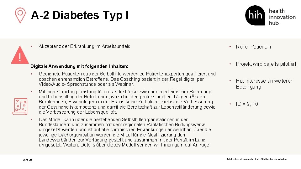 A-2 Diabetes Typ I • Akzeptanz der Erkrankung im Arbeitsumfeld • Rolle: Patient: in