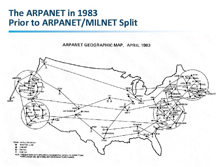 The ARPANET in 1983 Prior to ARPANET/MILNET Split 6 