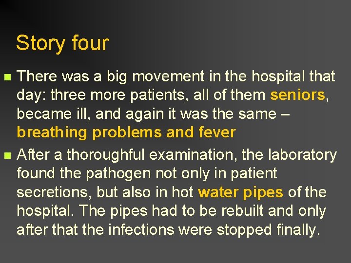 Story four n n There was a big movement in the hospital that day: