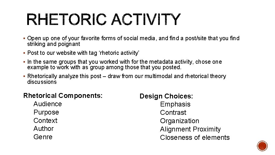 § Open up one of your favorite forms of social media, and find a