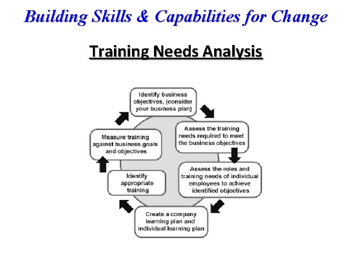 Building Skills & Capabilities for Change Training Needs Analysis 