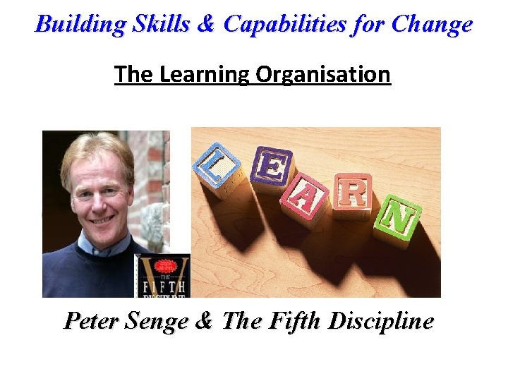 Building Skills & Capabilities for Change The Learning Organisation Peter Senge & The Fifth