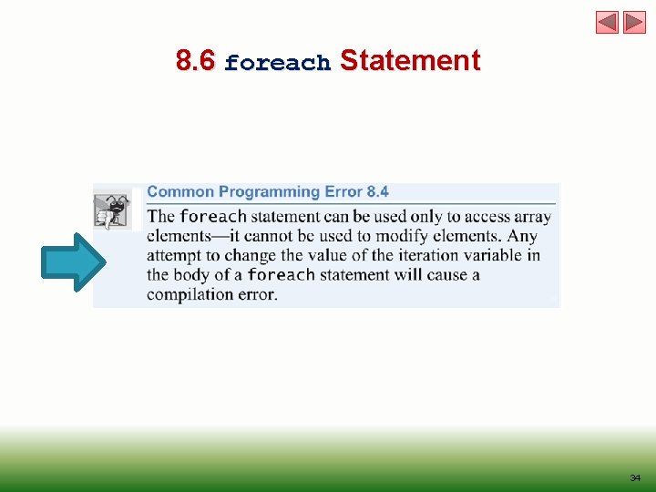 8. 6 foreach Statement 34 