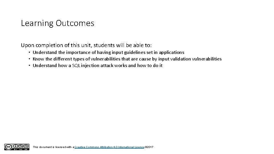 Learning Outcomes Upon completion of this unit, students will be able to: • Understand Learning Outcomes Upon completion of this unit, students will be able to: • Understand