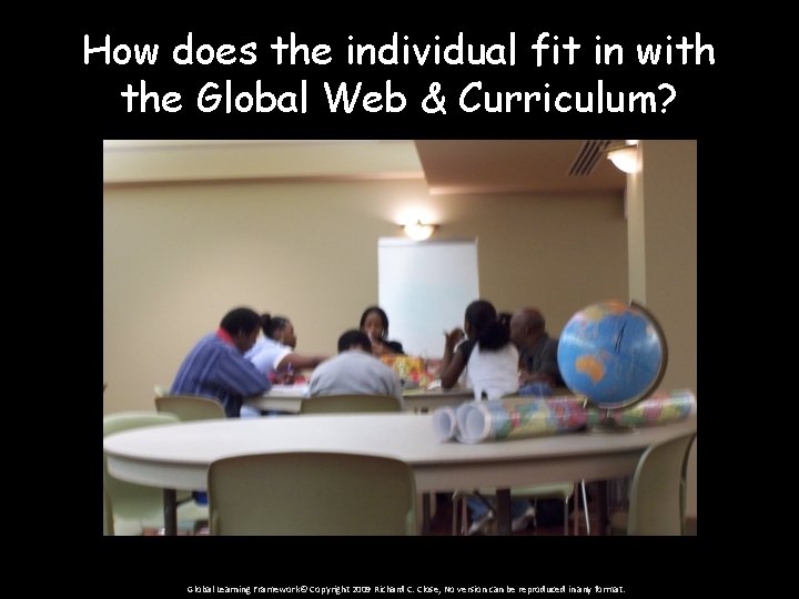 How does the individual fit in with the Global Web & Curriculum? Global Learning
