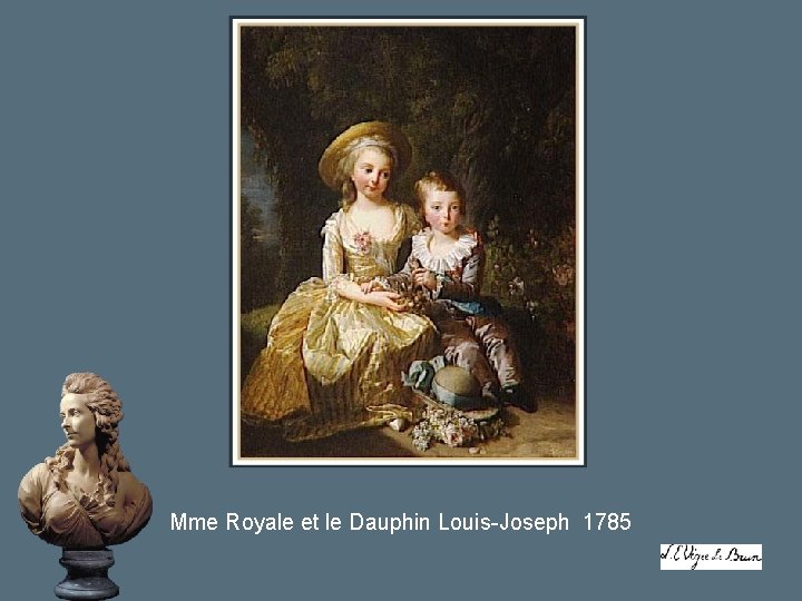 Mme Royale et le Dauphin Louis-Joseph 1785 