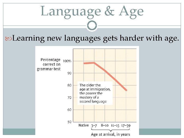 Language & Age Learning new languages gets harder with age. 