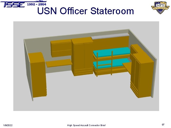 USN Officer Stateroom 1/9/2022 High Speed Assault Connector Brief 97 