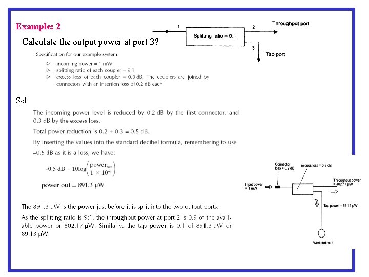 Example: 2 Calculate the output power at port 3? Sol: 