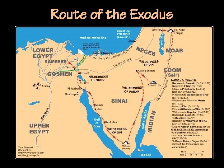 Route of the Exodus 