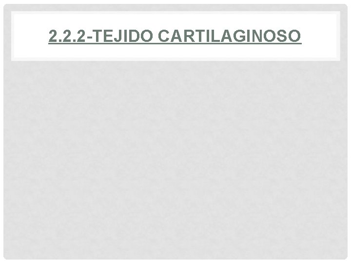 2. 2. 2 -TEJIDO CARTILAGINOSO 