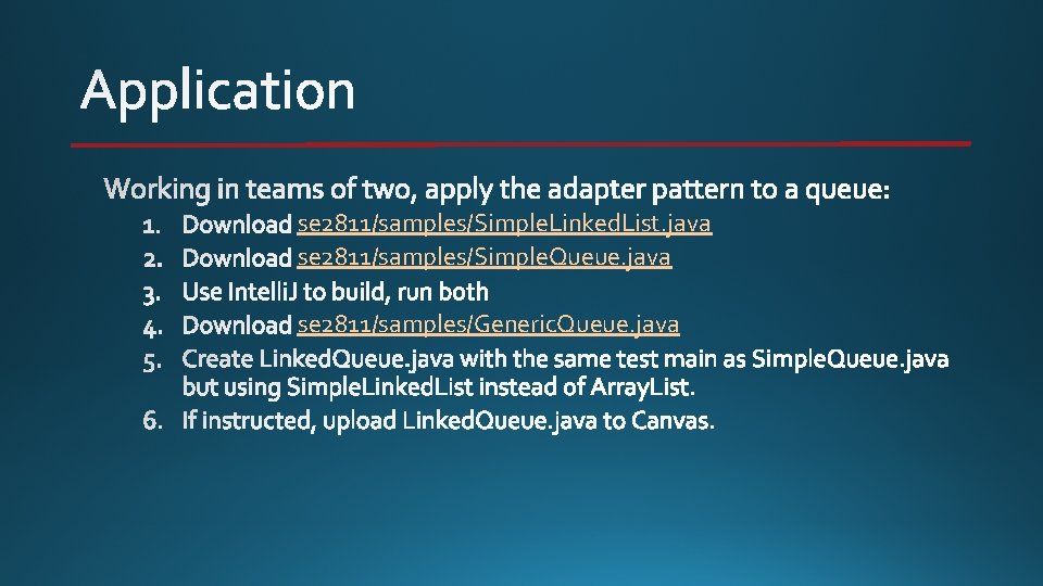 se 2811/samples/Simple. Linked. List. java se 2811/samples/Simple. Queue. java se 2811/samples/Generic. Queue. java 