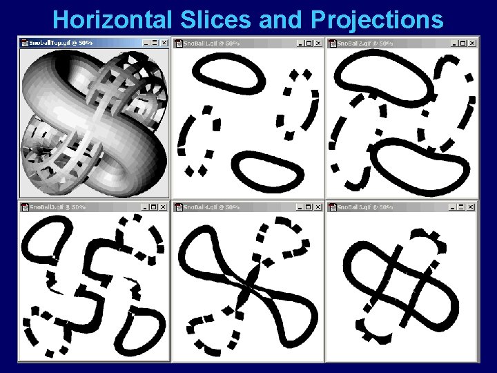Horizontal Slices and Projections 