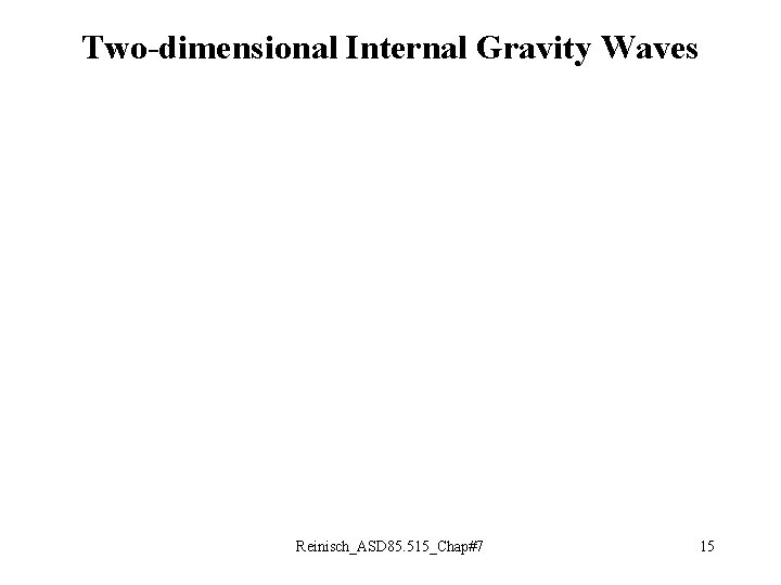 Two-dimensional Internal Gravity Waves Reinisch_ASD 85. 515_Chap#7 15 