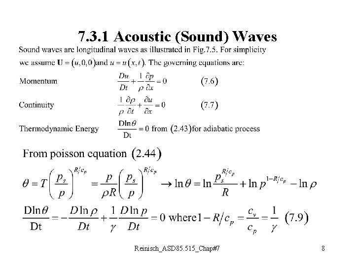 7. 3. 1 Acoustic (Sound) Waves Reinisch_ASD 85. 515_Chap#7 8 