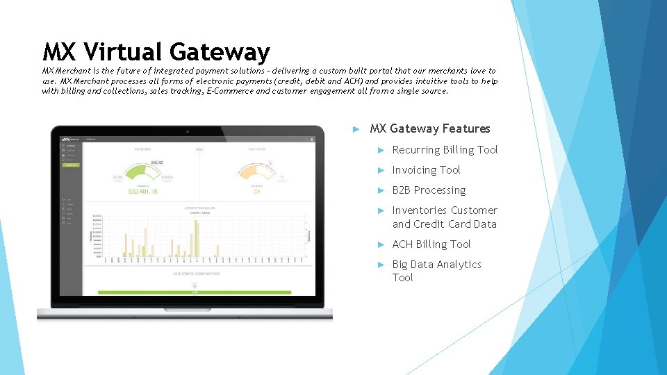 MX Virtual Gateway MX Merchant is the future of integrated payment solutions – delivering