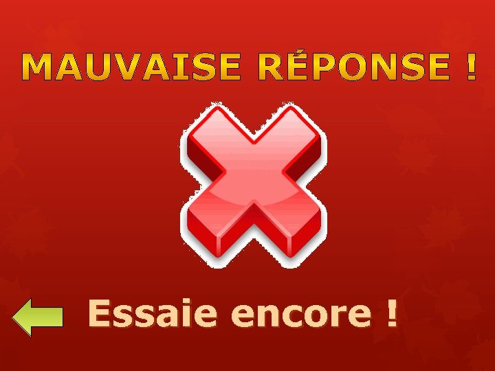 Essaie encore ! 