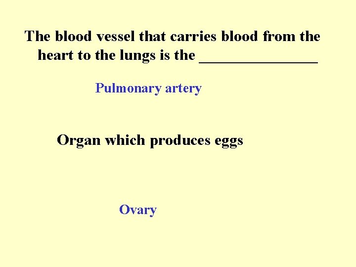 The blood vessel that carries blood from the heart to the lungs is the