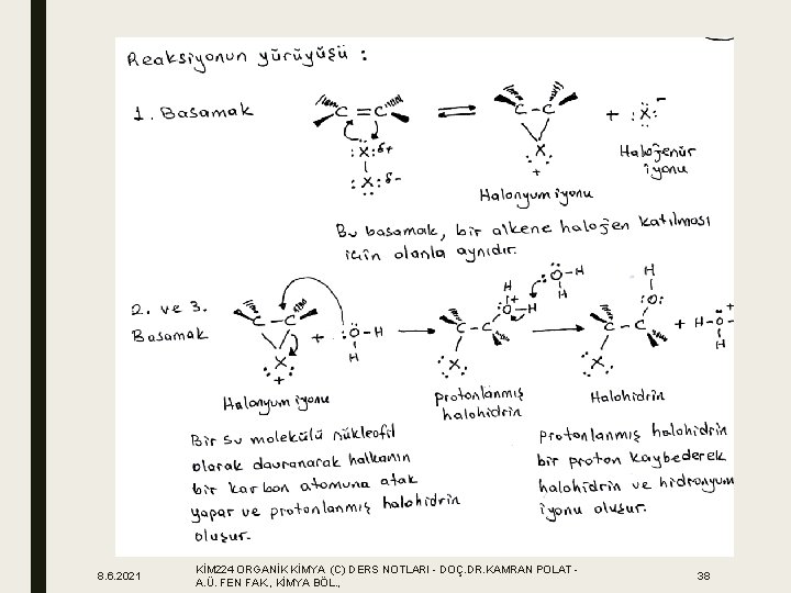 8. 6. 2021 KİM 224 ORGANİK KİMYA (C) DERS NOTLARI - DOÇ. DR. KAMRAN