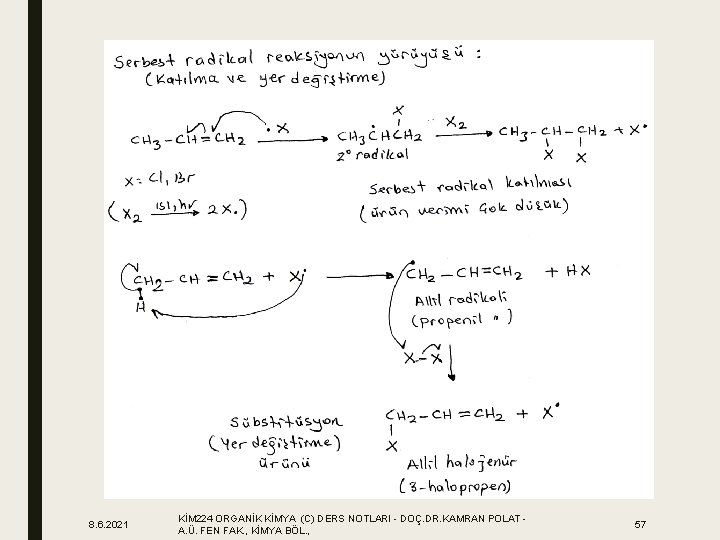 8. 6. 2021 KİM 224 ORGANİK KİMYA (C) DERS NOTLARI - DOÇ. DR. KAMRAN