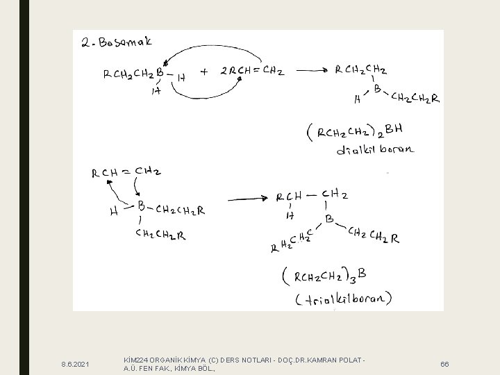 8. 6. 2021 KİM 224 ORGANİK KİMYA (C) DERS NOTLARI - DOÇ. DR. KAMRAN