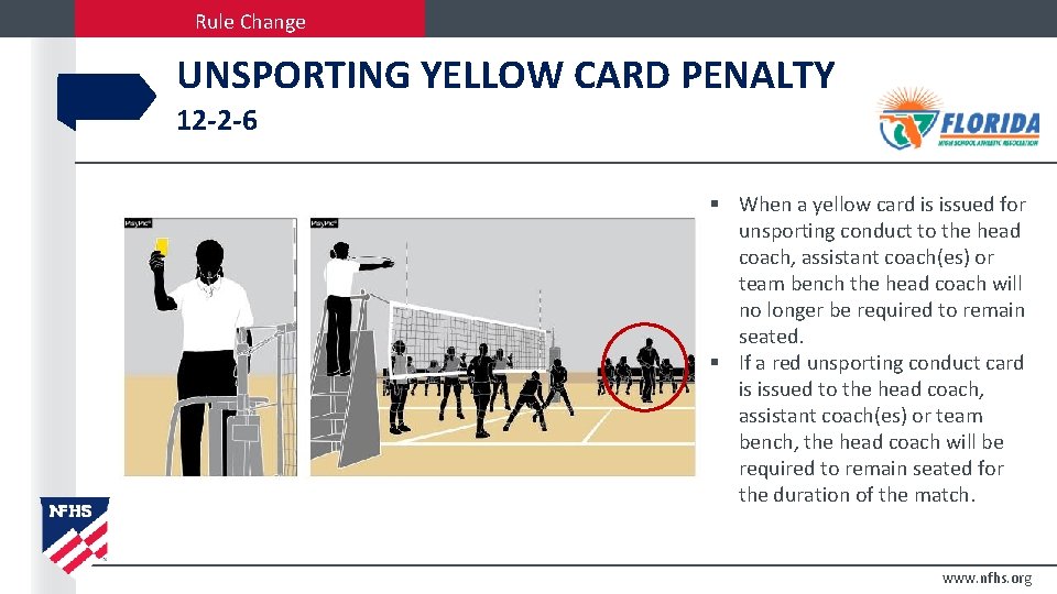 Rule Change UNSPORTING YELLOW CARD PENALTY 12 -2 -6 § When a yellow card