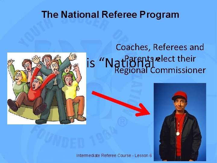 The National Referee Program Who is Coaches, Referees and Parents elect their “National” Regional