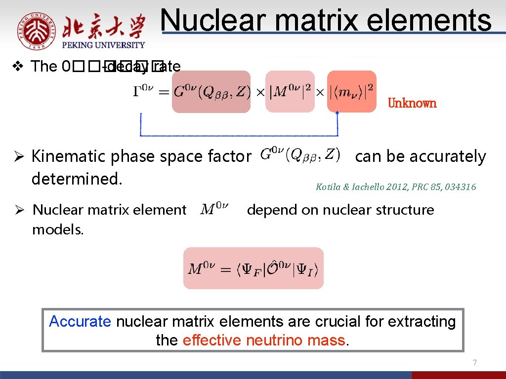 MEDEX 19 Matrix Elements for the Double beta