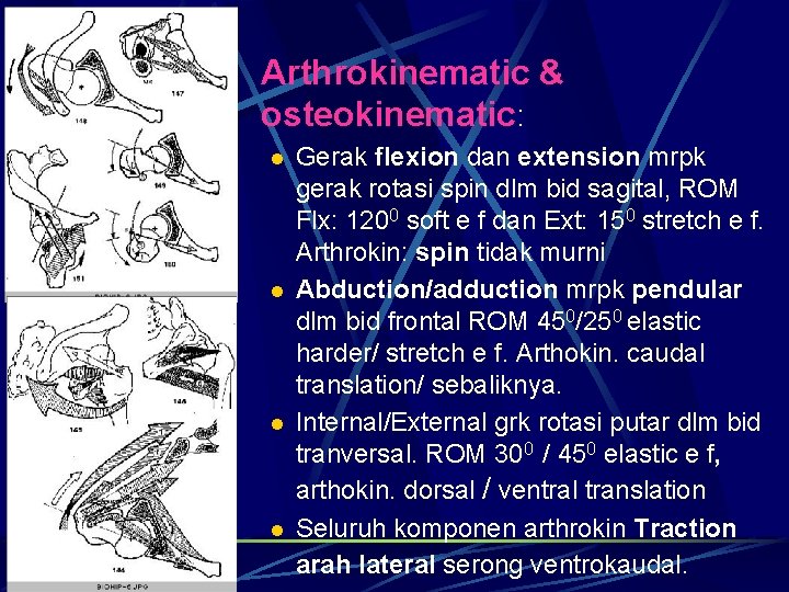Arthrokinematic & osteokinematic: l l Gerak flexion dan extension mrpk gerak rotasi spin dlm Arthrokinematic & osteokinematic: l l Gerak flexion dan extension mrpk gerak rotasi spin dlm