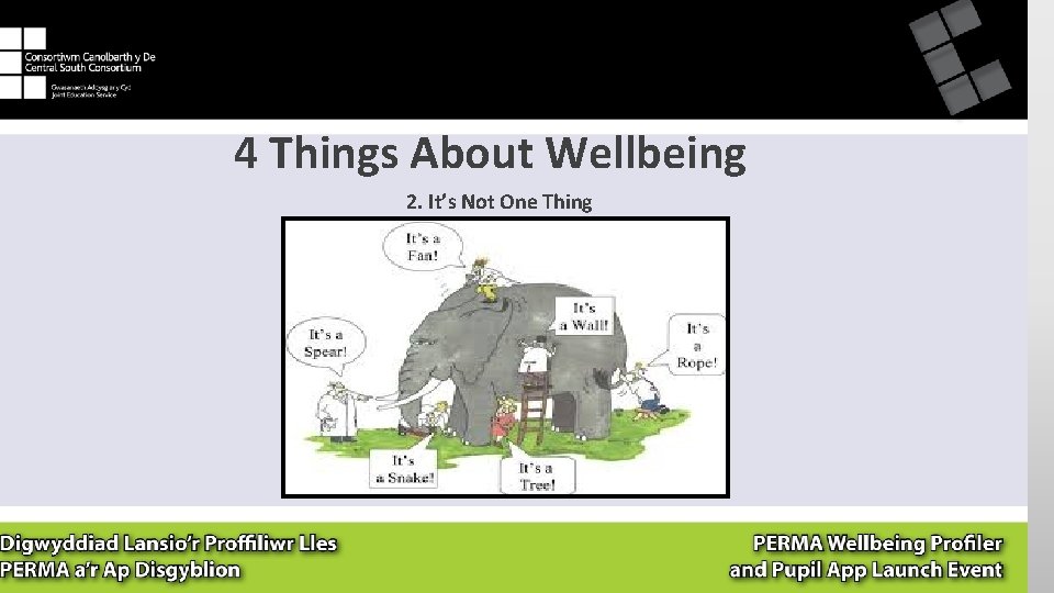 4 Things About Wellbeing 2. It’s Not One Thing 