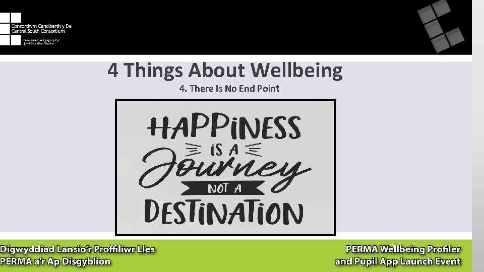 4 Things About Wellbeing 4. There Is No End Point 