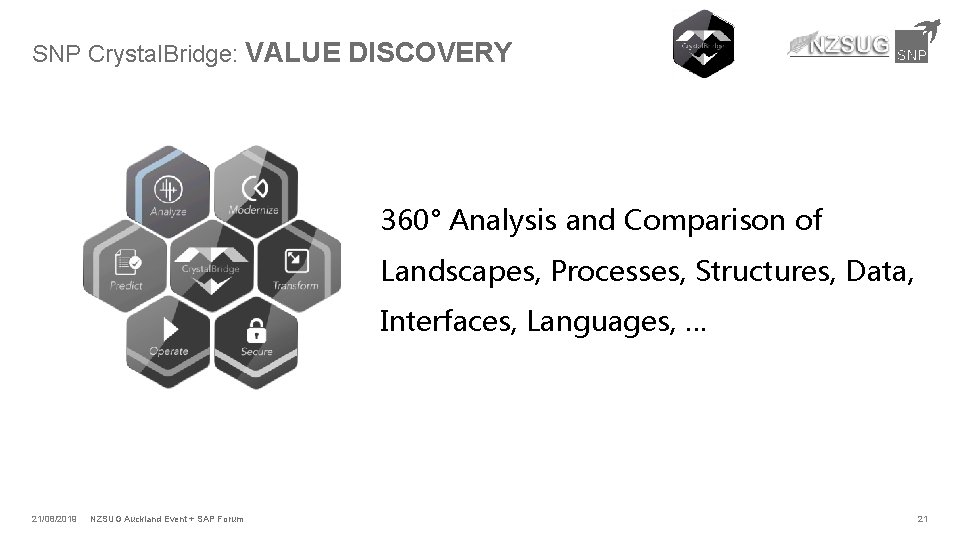 SNP Crystal. Bridge: VALUE DISCOVERY 360° Analysis and Comparison of Landscapes, Processes, Structures, Data,