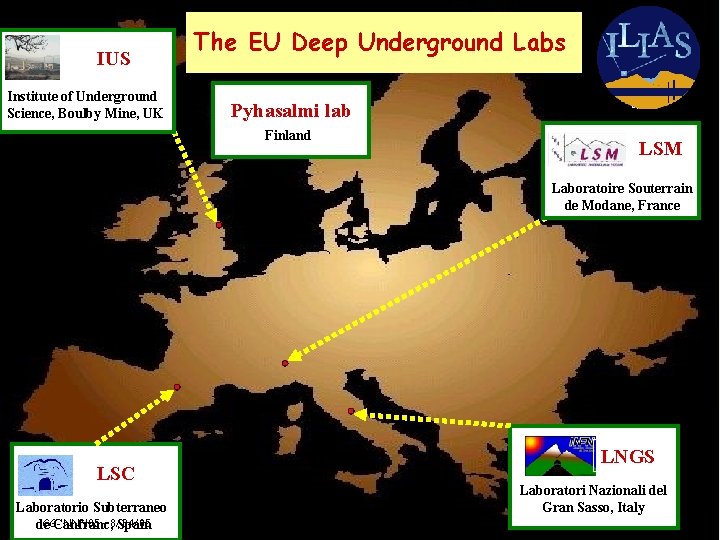 IUS Institute of Underground Science, Boulby Mine, UK The EU Deep Underground Labs Pyhasalmi