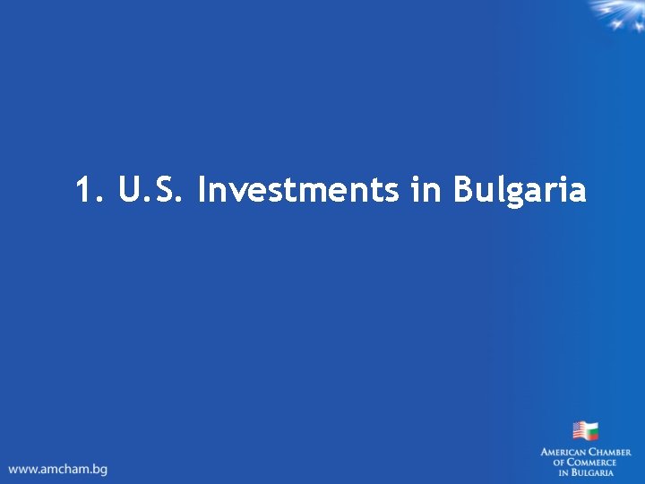 1. U. S. Investments in Bulgaria 
