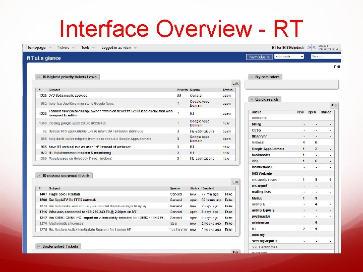 Interface Overview - RT 