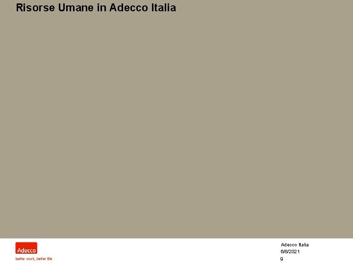 Risorse Umane in Adecco Italia 6/8/2021 9 